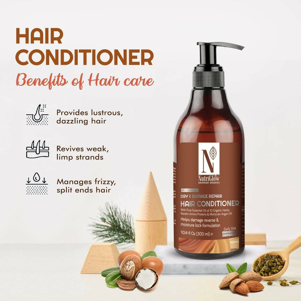 NutriGlow Advanced Organics Bio Advanced Daily Use Dry and Damage Repair Hair Conditioner - Distacart