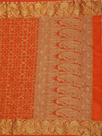 Mimosa Women's Rust Orange Patola Art Silk Saree - Distacart