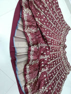Jyoti Fashion Classy Maroon Silk 3MM Sequins with Thread & Coding Embroidery Lehenga Choli with Dupatta