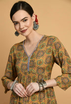 Joban Fashion Mustard Maslin Kurta Set