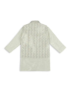 Joban Fashion Kids Island Elegance Sequence work Nehru Jacket Full Sleeves Kurta, Pyjama Set - Cream - Distacart