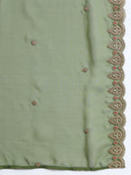 Vellora Green Silk Blend Readymade Suit for Everyday Elegance