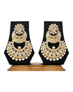 Gold-Plated Alloy Traditional Look Pearl Studded Earrings - The Pari - Distacart