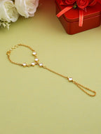 Ruby Raang Noor Minimal Gold Hand Chain - Distacart