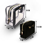 Colorbar Pouch Lips & Lashes Box Pouch (Set Of Two) - Black