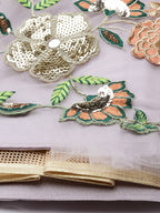 House of Panchhi Lavender - Net Embroidered Sequence Lehenga