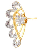 Gold-Plated Alloy American Diamond Small Earrcuff - The Pari - Distacart