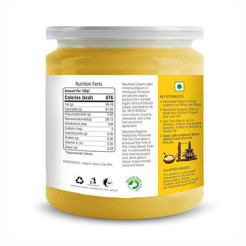 Nature Land Organics  Premium Cow Desi Ghee | Cultured Pure Desi Ghee | Healthy & Organic Cow Ghee