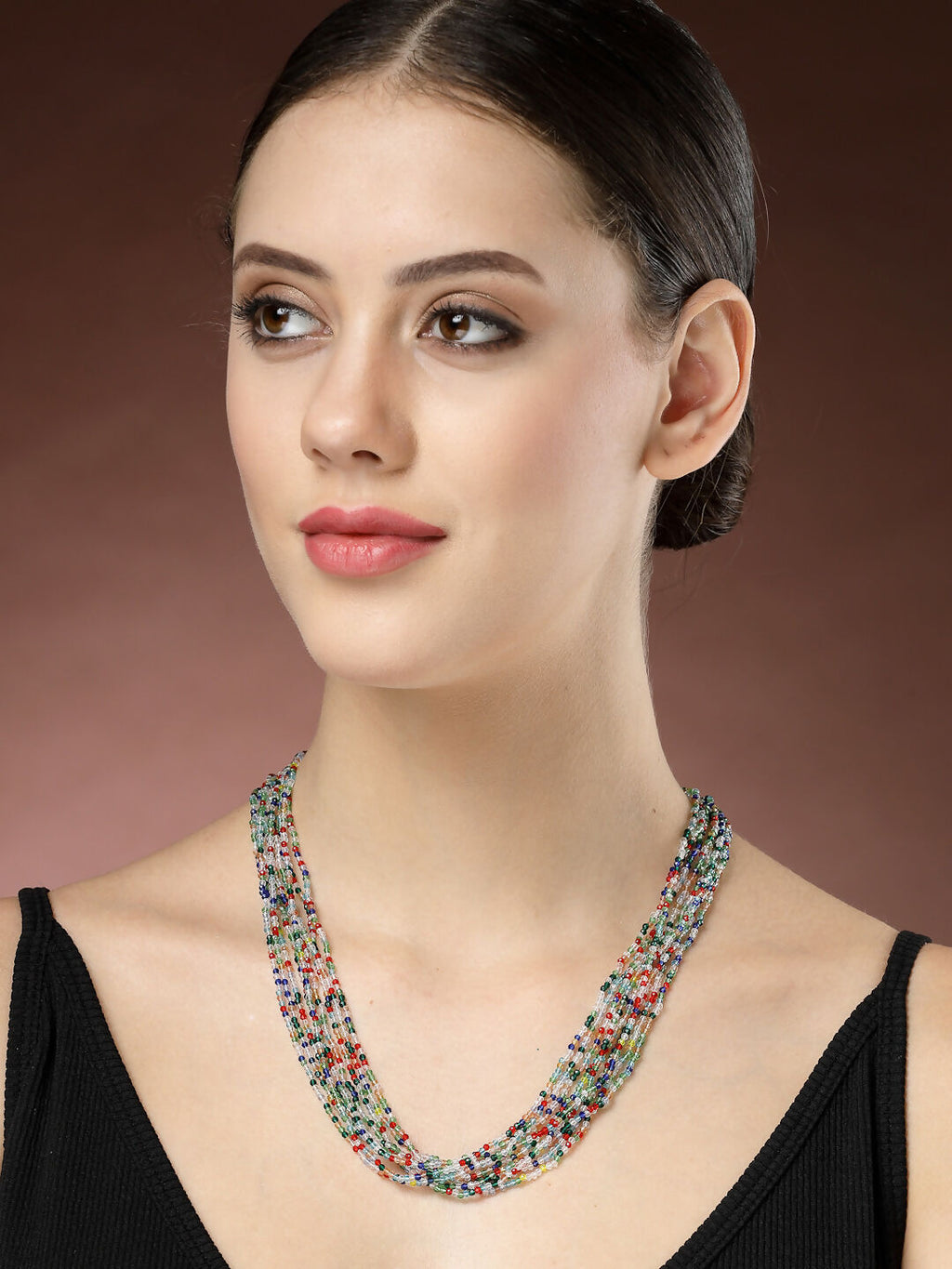 NVR Women's Multi-Coloured Handcrafted Necklace