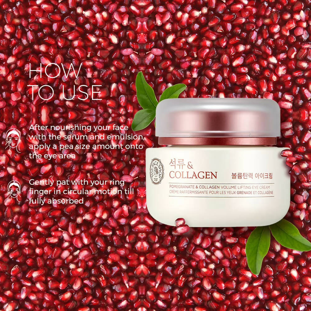 The Face Shop Pomegranate & Collagen Volume Lifting Eye Cream - Korean Skincare