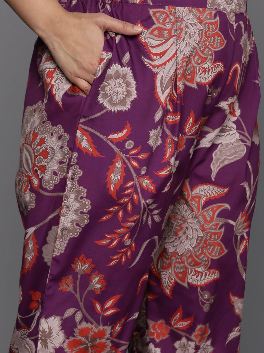 Ahalyaa Women's Traditional wear Kurta Set - Purple