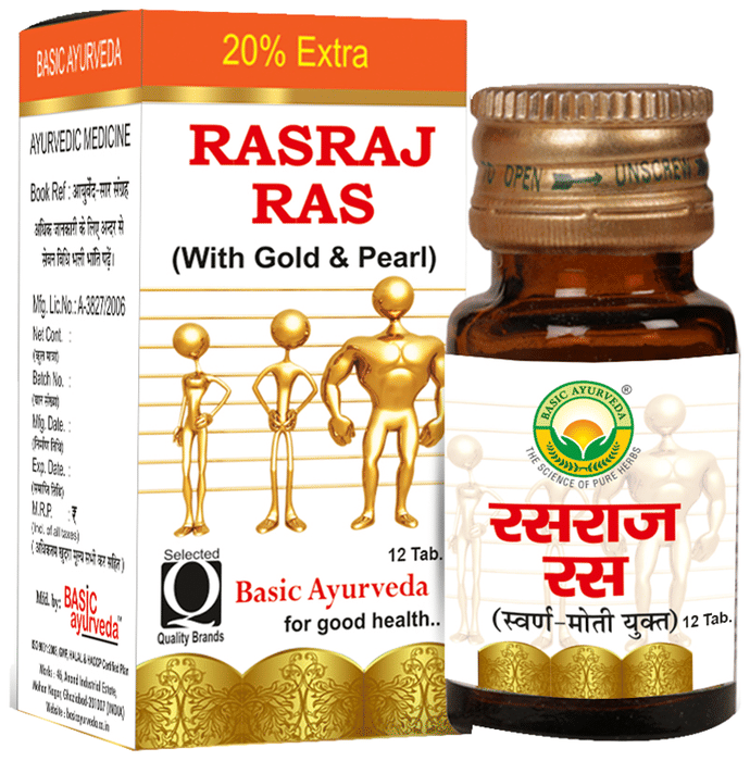 Basic Ayurveda Rasraj Ras with Gold & Pearl - Distacart