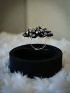 Inhanns Rang-E-Roshan Adjustable Ring – Handmade Crystal Statement Ring - Black