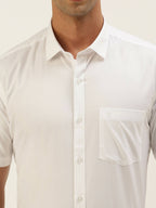Ramraj Cotton Mens Half Sleeve White Shirt Plus Size - Minister Cotton