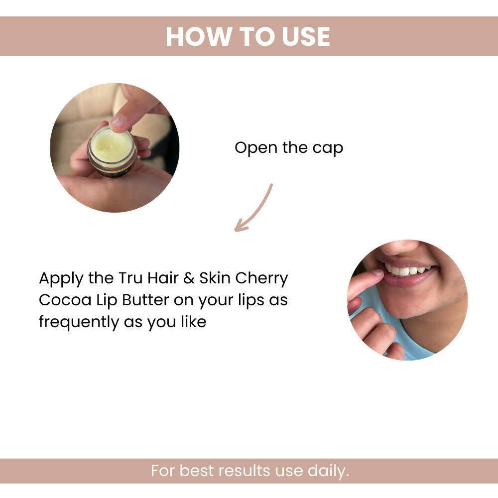 Tru Hair & Skin Cherry Cocoa Lip Butter - Distacart