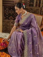 kasee Embellished Zardozi Silk Blend Saree