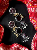 Joban Fashion Women Wine Dual Tone Ethnic Partywear Beaded Earring - Distacart