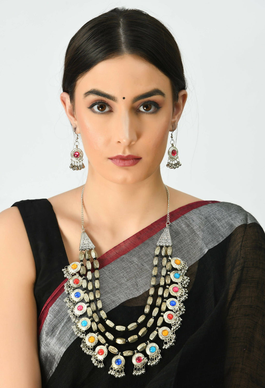 Mominos Fashion Johar Kamal Handicraft Finish Kundan Work Long Necklace For Women (Multi) - Distacart