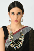 Mominos Fashion Johar Kamal Handicraft Finish Kundan Work Long Necklace For Women (Multi) - Distacart