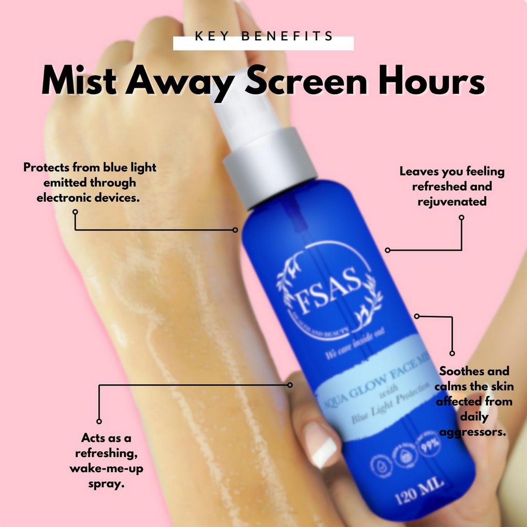 FSAS Health and Beauty Face Combo of Face Hydrator + Aqua Face Mist with Blue Light