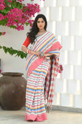 Beatitude Multicolor Cotton Handloom Saree
