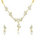 Gold-Polished Alloy Simple And Stylish Necklace Set - The Pari