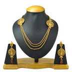 Gold-Polished Alloy Long Layered Goddess Necklace - The Pari