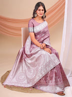 Shree Shyam Fashion Varnika Purple Linen Cotton Saree