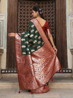 Shree Shyam Fashion Green Silk Saree - Distacart