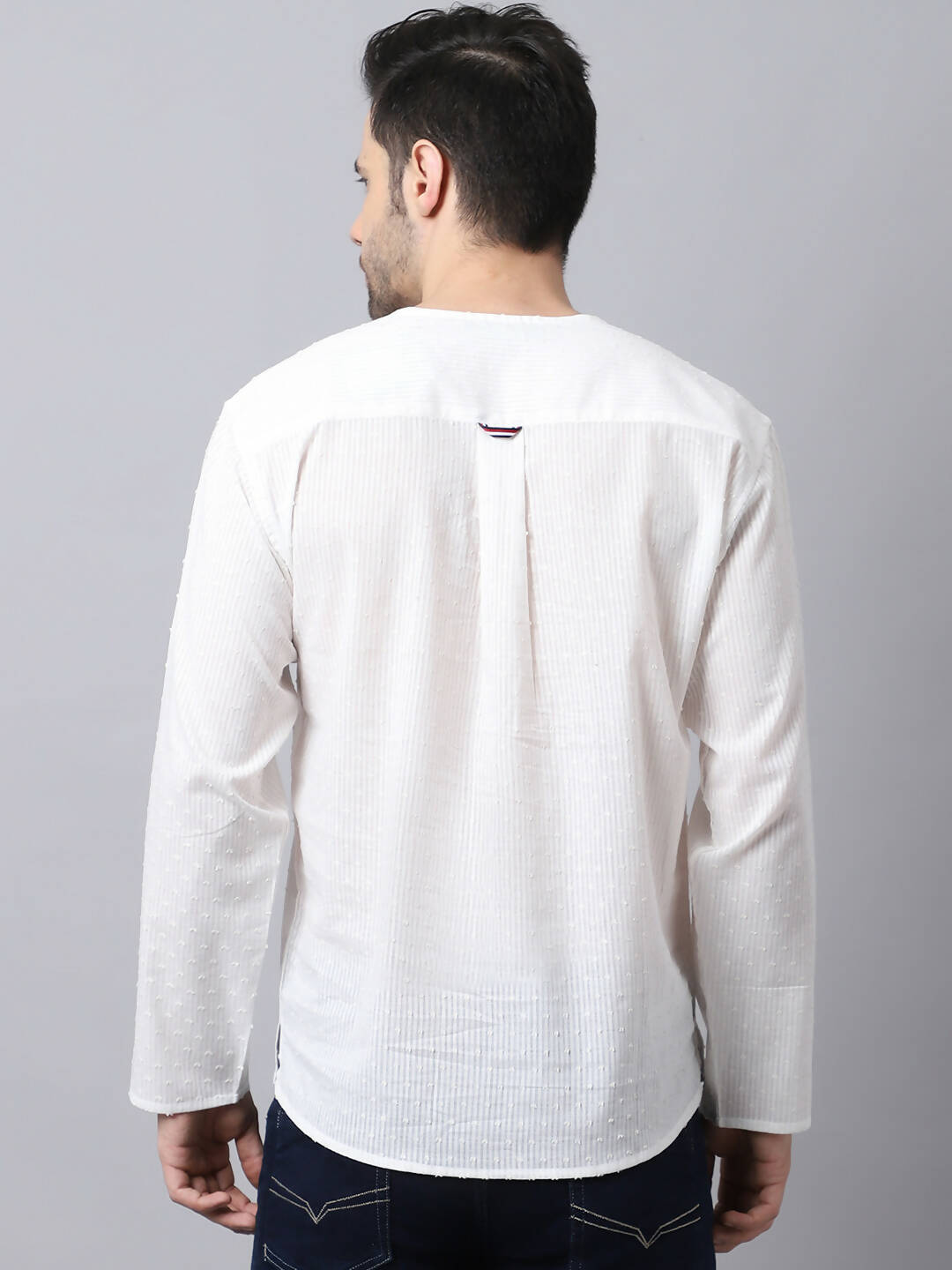 Even Apparels White Pure Cotton Round Neck Slit Kurta - Distacart