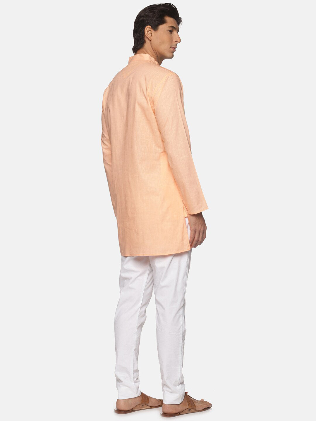 Sethukrishna Men Orange Pure Cotton Kurta with Pyjamas - Distacart