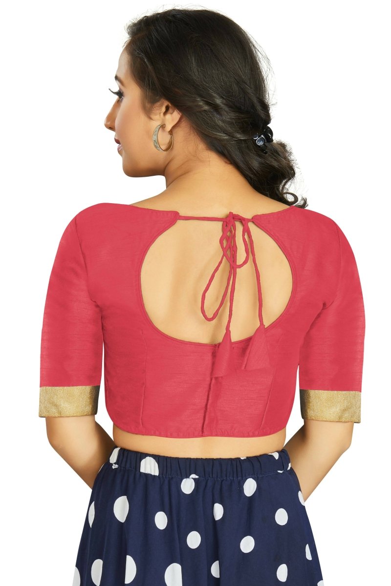 Aastha Fashion Women's Gajri Art Silk Designer Traditional Readymade Blouse