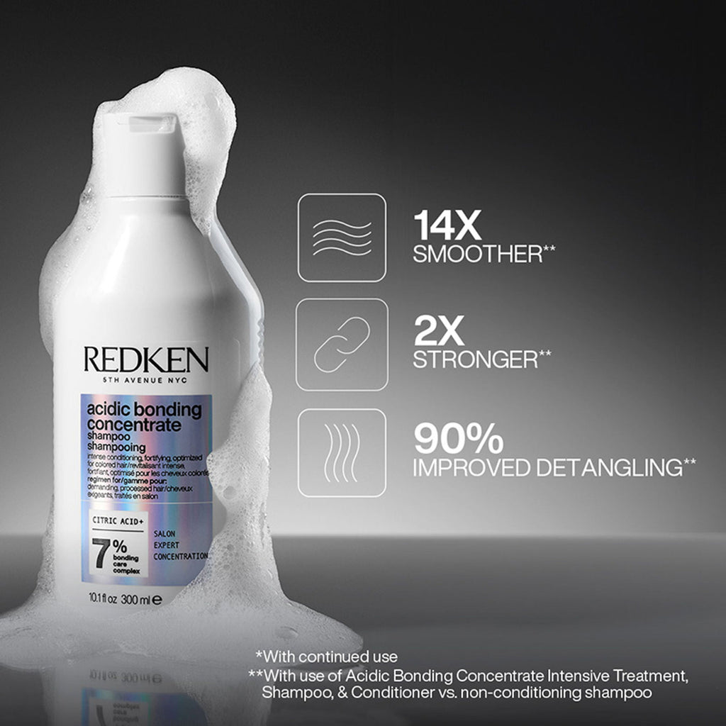 Redken Acidic Bonding Concentrate Sulphate Free Shampoo - Bond Repair For Damaged Hair