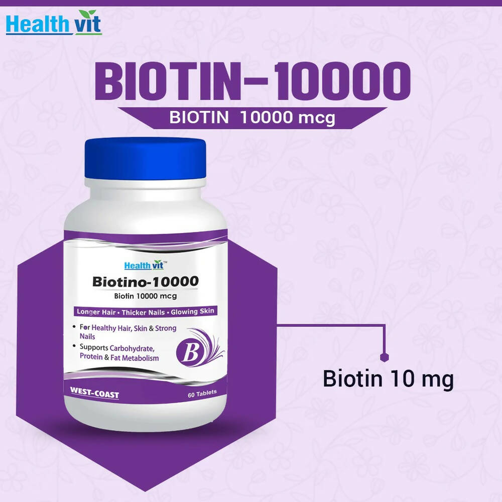 Healthvit Biotino-10000 Tablets - Distacart