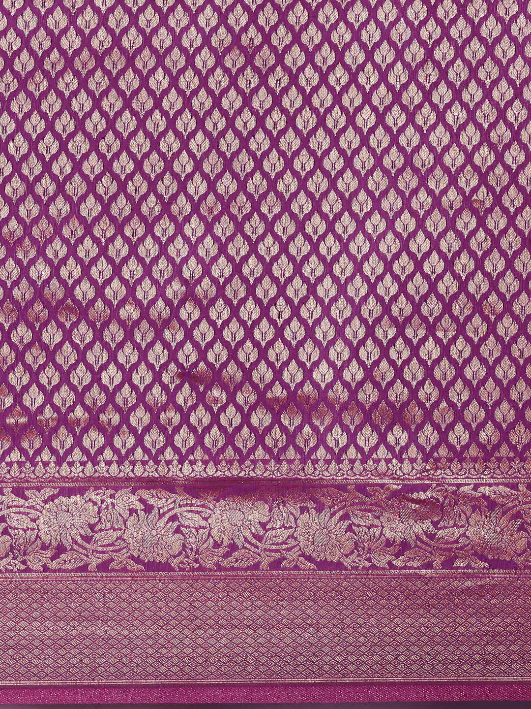 Saree Mall Purple Ethnic Motifs Zari Silk Blend Banarasi Saree - Distacart