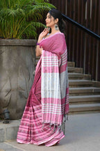 Beatitude Multicolor Cotton Tanchori Handloom Saree