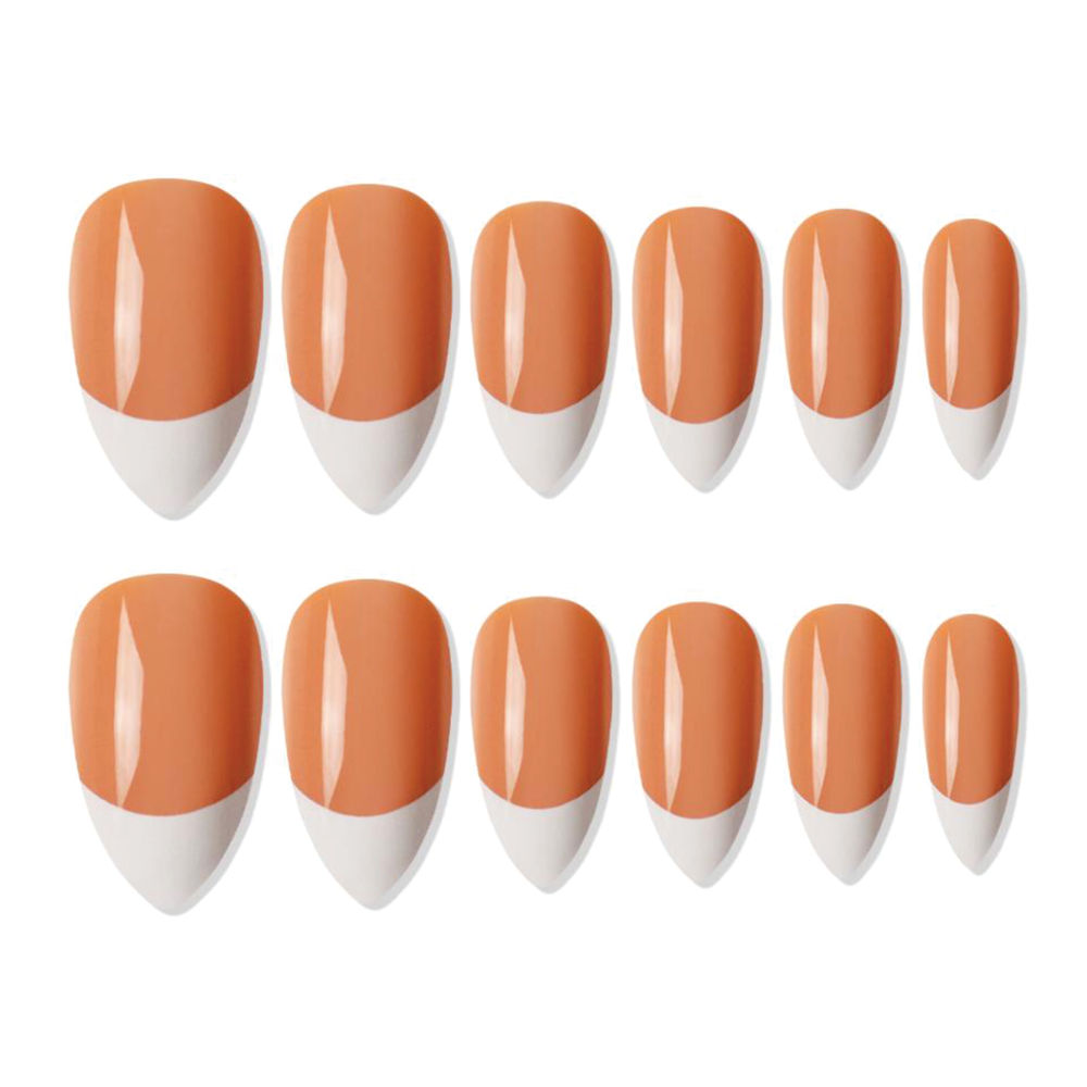 shills professional reusable press on nails french almond spn740