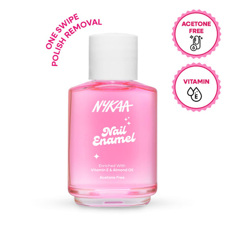 Nykaa Skin Nail Polish Remover with Vitamin E, Jojoba & Almond Oil For Nourishment & Gentle Cleansing