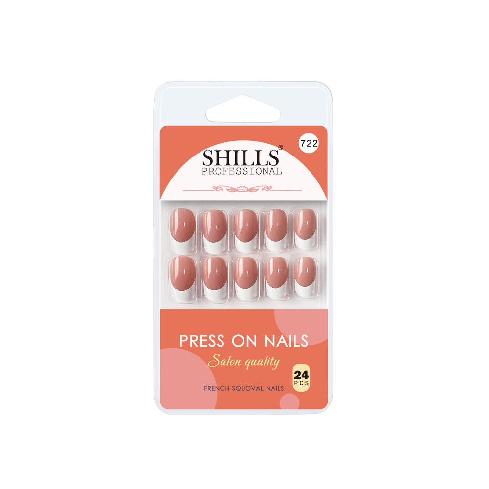 shills professional reusable press on nails french square spn722