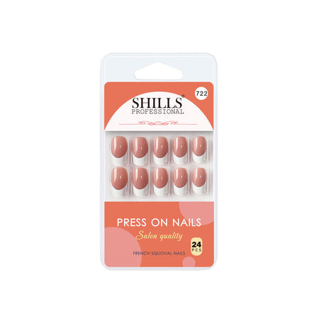Shills Professional Reusable Press On Nails French Square - SPN722