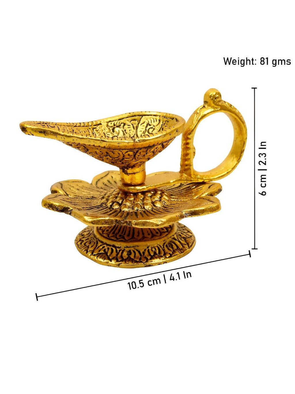 Spillbox Gold-Toned Brass Aishwarya Diya Pooja Essential