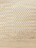 Saree Mall Cream-Coloured Zari Silk Blend Kanjeevaram Sarees - Distacart