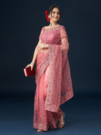 kasee Floral Embroidered Saree - Distacart