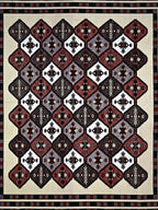 Spangle White & Maroon Ethnic Motifs 260 TC Cotton King Bedsheet with 2 Pillow Covers