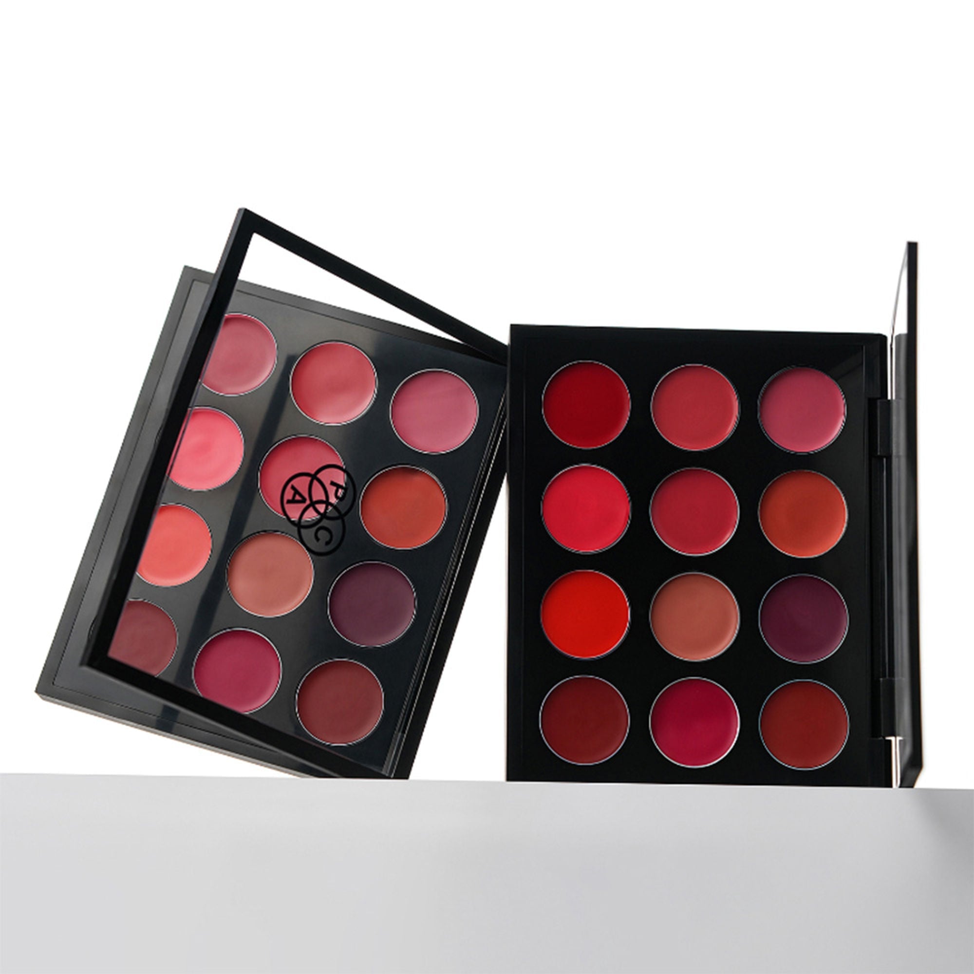 PAC Studio Retro Lip Palette X12 - Intense Color Payoff, Creamy & Highly Blendable, Semi Matte Finish