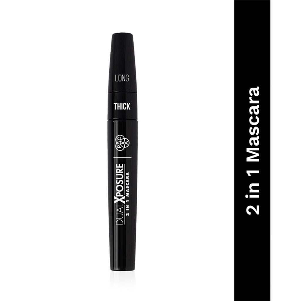 PAC Studio Dual Xposure Mascara - 2-in-1 Volumizing & Lengthening Mascara, Longlasting Clump Free