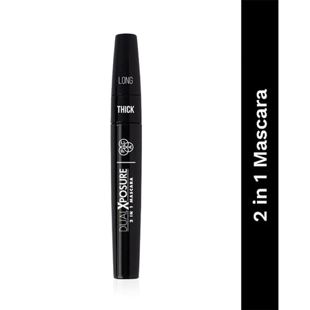 PAC Studio Dual Xposure Mascara - 2-in-1 Volumizing & Lengthening Mascara, Longlasting Clump Free