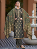 Jyoti Fashion Women's Green Pure Silk Elegant Jacquard Woven Kurta with Trouser & Dupatta