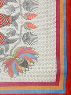 Saree Mall Blue & Beige Art Silk Printed Bhagalpuri Saree - Distacart