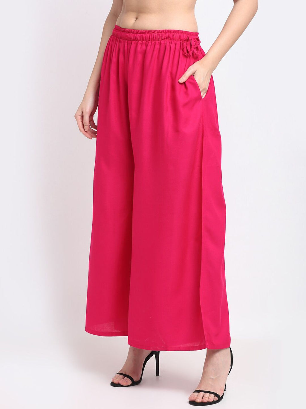 TAG 7 Women Pink Flared Palazzos